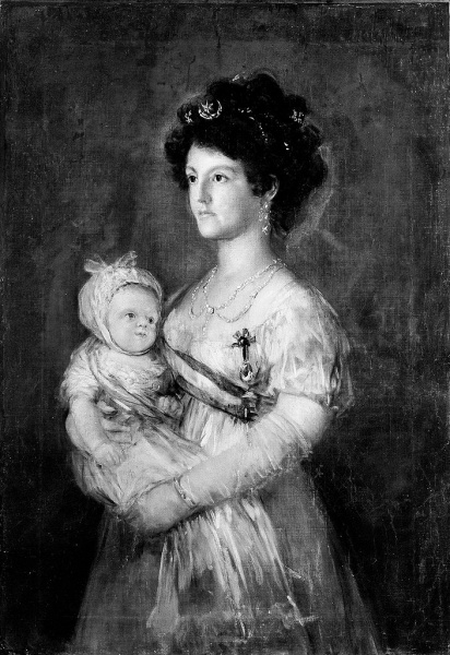 Maria Luisa with son Carlo by Francisco de Goya
