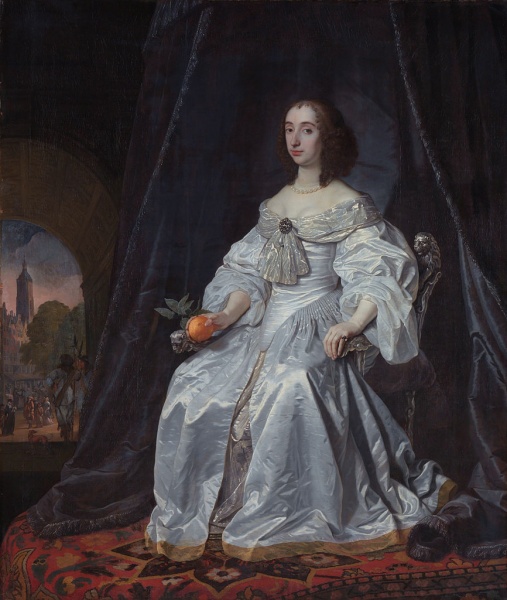 Mary by Bartholomeus van der Helst (background attributed to Johannes Lingelbach)